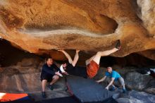 Bouldering in Hueco Tanks on 03/17/2019 with Blue Lizard Climbing and Yoga

Filename: SRM_20190317_1604010.jpg
Aperture: f/5.6
Shutter Speed: 1/250
Body: Canon EOS-1D Mark II
Lens: Canon EF 16-35mm f/2.8 L