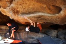 Bouldering in Hueco Tanks on 03/17/2019 with Blue Lizard Climbing and Yoga

Filename: SRM_20190317_1604040.jpg
Aperture: f/5.6
Shutter Speed: 1/250
Body: Canon EOS-1D Mark II
Lens: Canon EF 16-35mm f/2.8 L