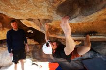 Bouldering in Hueco Tanks on 03/17/2019 with Blue Lizard Climbing and Yoga

Filename: SRM_20190317_1604171.jpg
Aperture: f/5.6
Shutter Speed: 1/250
Body: Canon EOS-1D Mark II
Lens: Canon EF 16-35mm f/2.8 L