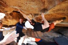 Bouldering in Hueco Tanks on 03/17/2019 with Blue Lizard Climbing and Yoga

Filename: SRM_20190317_1604220.jpg
Aperture: f/5.6
Shutter Speed: 1/250
Body: Canon EOS-1D Mark II
Lens: Canon EF 16-35mm f/2.8 L