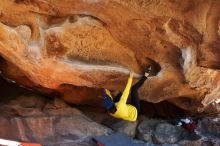 Bouldering in Hueco Tanks on 03/17/2019 with Blue Lizard Climbing and Yoga

Filename: SRM_20190317_1607150.jpg
Aperture: f/5.6
Shutter Speed: 1/250
Body: Canon EOS-1D Mark II
Lens: Canon EF 16-35mm f/2.8 L