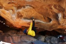 Bouldering in Hueco Tanks on 03/17/2019 with Blue Lizard Climbing and Yoga

Filename: SRM_20190317_1607340.jpg
Aperture: f/5.6
Shutter Speed: 1/250
Body: Canon EOS-1D Mark II
Lens: Canon EF 16-35mm f/2.8 L