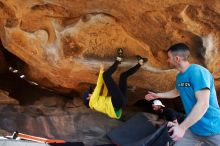 Bouldering in Hueco Tanks on 03/17/2019 with Blue Lizard Climbing and Yoga

Filename: SRM_20190317_1607420.jpg
Aperture: f/5.6
Shutter Speed: 1/250
Body: Canon EOS-1D Mark II
Lens: Canon EF 16-35mm f/2.8 L