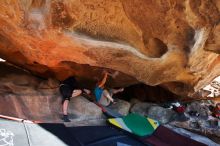 Bouldering in Hueco Tanks on 03/17/2019 with Blue Lizard Climbing and Yoga

Filename: SRM_20190317_1612140.jpg
Aperture: f/5.6
Shutter Speed: 1/250
Body: Canon EOS-1D Mark II
Lens: Canon EF 16-35mm f/2.8 L