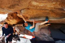 Bouldering in Hueco Tanks on 03/17/2019 with Blue Lizard Climbing and Yoga

Filename: SRM_20190317_1612460.jpg
Aperture: f/5.6
Shutter Speed: 1/250
Body: Canon EOS-1D Mark II
Lens: Canon EF 16-35mm f/2.8 L