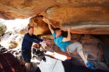 Bouldering in Hueco Tanks on 03/17/2019 with Blue Lizard Climbing and Yoga

Filename: SRM_20190317_1612500.jpg
Aperture: f/5.6
Shutter Speed: 1/250
Body: Canon EOS-1D Mark II
Lens: Canon EF 16-35mm f/2.8 L