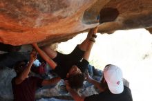 Bouldering in Hueco Tanks on 03/17/2019 with Blue Lizard Climbing and Yoga

Filename: SRM_20190317_1618480.jpg
Aperture: f/4.0
Shutter Speed: 1/400
Body: Canon EOS-1D Mark II
Lens: Canon EF 50mm f/1.8 II