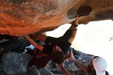 Bouldering in Hueco Tanks on 03/17/2019 with Blue Lizard Climbing and Yoga

Filename: SRM_20190317_1618530.jpg
Aperture: f/4.0
Shutter Speed: 1/400
Body: Canon EOS-1D Mark II
Lens: Canon EF 50mm f/1.8 II