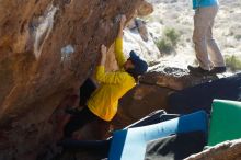 Bouldering in Hueco Tanks on 03/17/2019 with Blue Lizard Climbing and Yoga

Filename: SRM_20190317_1700300.jpg
Aperture: f/4.0
Shutter Speed: 1/320
Body: Canon EOS-1D Mark II
Lens: Canon EF 50mm f/1.8 II