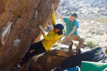 Bouldering in Hueco Tanks on 03/17/2019 with Blue Lizard Climbing and Yoga

Filename: SRM_20190317_1700391.jpg
Aperture: f/4.0
Shutter Speed: 1/320
Body: Canon EOS-1D Mark II
Lens: Canon EF 50mm f/1.8 II