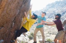 Bouldering in Hueco Tanks on 03/17/2019 with Blue Lizard Climbing and Yoga

Filename: SRM_20190317_1700520.jpg
Aperture: f/4.0
Shutter Speed: 1/320
Body: Canon EOS-1D Mark II
Lens: Canon EF 50mm f/1.8 II