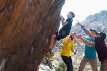 Bouldering in Hueco Tanks on 03/17/2019 with Blue Lizard Climbing and Yoga

Filename: SRM_20190317_1701310.jpg
Aperture: f/4.0
Shutter Speed: 1/320
Body: Canon EOS-1D Mark II
Lens: Canon EF 50mm f/1.8 II