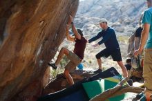 Bouldering in Hueco Tanks on 03/17/2019 with Blue Lizard Climbing and Yoga

Filename: SRM_20190317_1720310.jpg
Aperture: f/4.0
Shutter Speed: 1/250
Body: Canon EOS-1D Mark II
Lens: Canon EF 50mm f/1.8 II