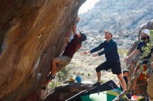 Bouldering in Hueco Tanks on 03/17/2019 with Blue Lizard Climbing and Yoga

Filename: SRM_20190317_1720360.jpg
Aperture: f/4.0
Shutter Speed: 1/250
Body: Canon EOS-1D Mark II
Lens: Canon EF 50mm f/1.8 II