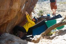 Bouldering in Hueco Tanks on 03/17/2019 with Blue Lizard Climbing and Yoga

Filename: SRM_20190317_1723210.jpg
Aperture: f/4.0
Shutter Speed: 1/250
Body: Canon EOS-1D Mark II
Lens: Canon EF 50mm f/1.8 II