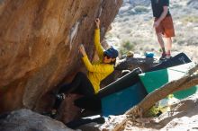Bouldering in Hueco Tanks on 03/17/2019 with Blue Lizard Climbing and Yoga

Filename: SRM_20190317_1723230.jpg
Aperture: f/4.0
Shutter Speed: 1/250
Body: Canon EOS-1D Mark II
Lens: Canon EF 50mm f/1.8 II