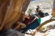 Bouldering in Hueco Tanks on 03/17/2019 with Blue Lizard Climbing and Yoga

Filename: SRM_20190317_1730430.jpg
Aperture: f/4.0
Shutter Speed: 1/250
Body: Canon EOS-1D Mark II
Lens: Canon EF 50mm f/1.8 II