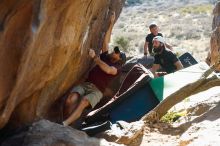 Bouldering in Hueco Tanks on 03/17/2019 with Blue Lizard Climbing and Yoga

Filename: SRM_20190317_1730431.jpg
Aperture: f/4.0
Shutter Speed: 1/250
Body: Canon EOS-1D Mark II
Lens: Canon EF 50mm f/1.8 II