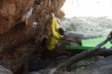 Bouldering in Hueco Tanks on 03/20/2019 with Blue Lizard Climbing and Yoga

Filename: SRM_20190320_0906260.jpg
Aperture: f/3.5
Shutter Speed: 1/320
Body: Canon EOS-1D Mark II
Lens: Canon EF 50mm f/1.8 II