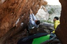 Bouldering in Hueco Tanks on 03/20/2019 with Blue Lizard Climbing and Yoga

Filename: SRM_20190320_0926040.jpg
Aperture: f/3.5
Shutter Speed: 1/400
Body: Canon EOS-1D Mark II
Lens: Canon EF 50mm f/1.8 II