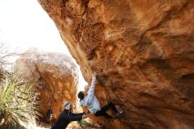 Bouldering in Hueco Tanks on 03/20/2019 with Blue Lizard Climbing and Yoga

Filename: SRM_20190320_0954400.jpg
Aperture: f/5.6
Shutter Speed: 1/250
Body: Canon EOS-1D Mark II
Lens: Canon EF 16-35mm f/2.8 L