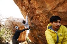 Bouldering in Hueco Tanks on 03/20/2019 with Blue Lizard Climbing and Yoga

Filename: SRM_20190320_0957390.jpg
Aperture: f/5.6
Shutter Speed: 1/250
Body: Canon EOS-1D Mark II
Lens: Canon EF 16-35mm f/2.8 L