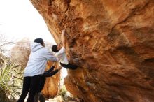 Bouldering in Hueco Tanks on 03/20/2019 with Blue Lizard Climbing and Yoga

Filename: SRM_20190320_1002460.jpg
Aperture: f/5.6
Shutter Speed: 1/250
Body: Canon EOS-1D Mark II
Lens: Canon EF 16-35mm f/2.8 L