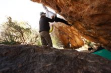 Bouldering in Hueco Tanks on 03/20/2019 with Blue Lizard Climbing and Yoga

Filename: SRM_20190320_1005530.jpg
Aperture: f/5.6
Shutter Speed: 1/250
Body: Canon EOS-1D Mark II
Lens: Canon EF 16-35mm f/2.8 L