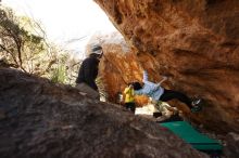 Bouldering in Hueco Tanks on 03/20/2019 with Blue Lizard Climbing and Yoga

Filename: SRM_20190320_1012110.jpg
Aperture: f/5.6
Shutter Speed: 1/250
Body: Canon EOS-1D Mark II
Lens: Canon EF 16-35mm f/2.8 L