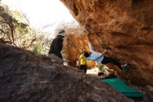 Bouldering in Hueco Tanks on 03/20/2019 with Blue Lizard Climbing and Yoga

Filename: SRM_20190320_1012111.jpg
Aperture: f/5.6
Shutter Speed: 1/250
Body: Canon EOS-1D Mark II
Lens: Canon EF 16-35mm f/2.8 L