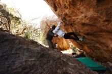 Bouldering in Hueco Tanks on 03/20/2019 with Blue Lizard Climbing and Yoga

Filename: SRM_20190320_1018050.jpg
Aperture: f/5.6
Shutter Speed: 1/250
Body: Canon EOS-1D Mark II
Lens: Canon EF 16-35mm f/2.8 L