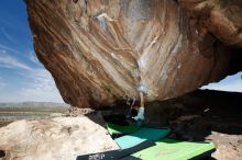 Bouldering in Hueco Tanks on 03/20/2019 with Blue Lizard Climbing and Yoga

Filename: SRM_20190320_1202500.jpg
Aperture: f/5.6
Shutter Speed: 1/250
Body: Canon EOS-1D Mark II
Lens: Canon EF 16-35mm f/2.8 L