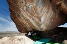 Bouldering in Hueco Tanks on 03/20/2019 with Blue Lizard Climbing and Yoga

Filename: SRM_20190320_1204050.jpg
Aperture: f/5.6
Shutter Speed: 1/250
Body: Canon EOS-1D Mark II
Lens: Canon EF 16-35mm f/2.8 L