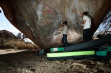 Bouldering in Hueco Tanks on 03/20/2019 with Blue Lizard Climbing and Yoga

Filename: SRM_20190320_1247170.jpg
Aperture: f/5.6
Shutter Speed: 1/250
Body: Canon EOS-1D Mark II
Lens: Canon EF 16-35mm f/2.8 L