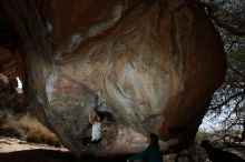 Bouldering in Hueco Tanks on 03/20/2019 with Blue Lizard Climbing and Yoga

Filename: SRM_20190320_1254340.jpg
Aperture: f/5.6
Shutter Speed: 1/250
Body: Canon EOS-1D Mark II
Lens: Canon EF 16-35mm f/2.8 L