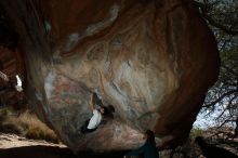 Bouldering in Hueco Tanks on 03/20/2019 with Blue Lizard Climbing and Yoga

Filename: SRM_20190320_1255050.jpg
Aperture: f/5.6
Shutter Speed: 1/250
Body: Canon EOS-1D Mark II
Lens: Canon EF 16-35mm f/2.8 L