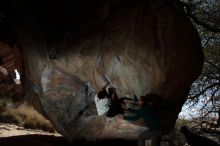 Bouldering in Hueco Tanks on 03/20/2019 with Blue Lizard Climbing and Yoga

Filename: SRM_20190320_1258590.jpg
Aperture: f/5.6
Shutter Speed: 1/250
Body: Canon EOS-1D Mark II
Lens: Canon EF 16-35mm f/2.8 L