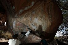 Bouldering in Hueco Tanks on 03/20/2019 with Blue Lizard Climbing and Yoga

Filename: SRM_20190320_1304140.jpg
Aperture: f/5.6
Shutter Speed: 1/250
Body: Canon EOS-1D Mark II
Lens: Canon EF 16-35mm f/2.8 L