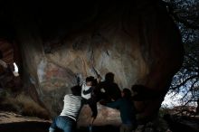 Bouldering in Hueco Tanks on 03/20/2019 with Blue Lizard Climbing and Yoga

Filename: SRM_20190320_1304300.jpg
Aperture: f/5.6
Shutter Speed: 1/250
Body: Canon EOS-1D Mark II
Lens: Canon EF 16-35mm f/2.8 L