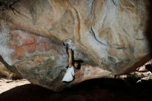 Bouldering in Hueco Tanks on 03/20/2019 with Blue Lizard Climbing and Yoga

Filename: SRM_20190320_1315000.jpg
Aperture: f/6.3
Shutter Speed: 1/250
Body: Canon EOS-1D Mark II
Lens: Canon EF 16-35mm f/2.8 L