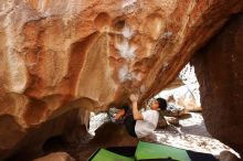 Bouldering in Hueco Tanks on 03/20/2019 with Blue Lizard Climbing and Yoga

Filename: SRM_20190320_1520430.jpg
Aperture: f/5.6
Shutter Speed: 1/250
Body: Canon EOS-1D Mark II
Lens: Canon EF 16-35mm f/2.8 L