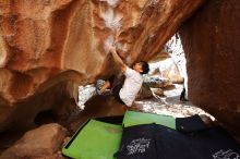 Bouldering in Hueco Tanks on 03/20/2019 with Blue Lizard Climbing and Yoga

Filename: SRM_20190320_1534481.jpg
Aperture: f/5.6
Shutter Speed: 1/250
Body: Canon EOS-1D Mark II
Lens: Canon EF 16-35mm f/2.8 L