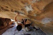 Bouldering in Hueco Tanks on 03/20/2019 with Blue Lizard Climbing and Yoga

Filename: SRM_20190320_1556140.jpg
Aperture: f/5.6
Shutter Speed: 1/200
Body: Canon EOS-1D Mark II
Lens: Canon EF 16-35mm f/2.8 L