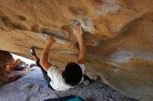 Bouldering in Hueco Tanks on 03/20/2019 with Blue Lizard Climbing and Yoga

Filename: SRM_20190320_1556181.jpg
Aperture: f/5.6
Shutter Speed: 1/200
Body: Canon EOS-1D Mark II
Lens: Canon EF 16-35mm f/2.8 L