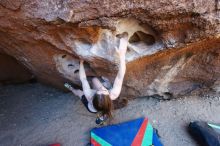 Bouldering in Hueco Tanks on 03/29/2019 with Blue Lizard Climbing and Yoga

Filename: SRM_20190329_0934260.jpg
Aperture: f/5.6
Shutter Speed: 1/160
Body: Canon EOS-1D Mark II
Lens: Canon EF 16-35mm f/2.8 L