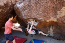 Bouldering in Hueco Tanks on 03/29/2019 with Blue Lizard Climbing and Yoga

Filename: SRM_20190329_0934320.jpg
Aperture: f/5.6
Shutter Speed: 1/250
Body: Canon EOS-1D Mark II
Lens: Canon EF 16-35mm f/2.8 L