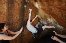 Bouldering in Hueco Tanks on 03/29/2019 with Blue Lizard Climbing and Yoga

Filename: SRM_20190329_0950270.jpg
Aperture: f/5.6
Shutter Speed: 1/250
Body: Canon EOS-1D Mark II
Lens: Canon EF 16-35mm f/2.8 L