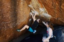 Bouldering in Hueco Tanks on 03/29/2019 with Blue Lizard Climbing and Yoga

Filename: SRM_20190329_0954370.jpg
Aperture: f/5.6
Shutter Speed: 1/200
Body: Canon EOS-1D Mark II
Lens: Canon EF 16-35mm f/2.8 L