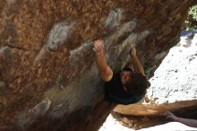 Bouldering in Hueco Tanks on 03/29/2019 with Blue Lizard Climbing and Yoga

Filename: SRM_20190329_1028580.jpg
Aperture: f/5.6
Shutter Speed: 1/250
Body: Canon EOS-1D Mark II
Lens: Canon EF 50mm f/1.8 II