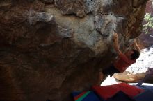 Bouldering in Hueco Tanks on 03/29/2019 with Blue Lizard Climbing and Yoga

Filename: SRM_20190329_1033370.jpg
Aperture: f/5.6
Shutter Speed: 1/250
Body: Canon EOS-1D Mark II
Lens: Canon EF 16-35mm f/2.8 L